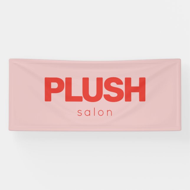 Bold Pink and Red Modern Custom Salon Business Banner (Horizontal)