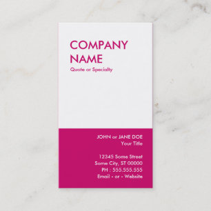 bold pink business card