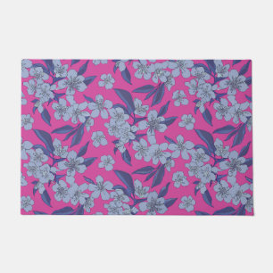 Bold Pink Floral Door Mat (24"x36")