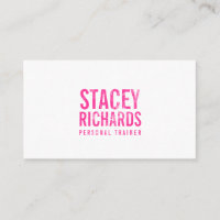 Bold Pink Grunge Stamped Text Business Card