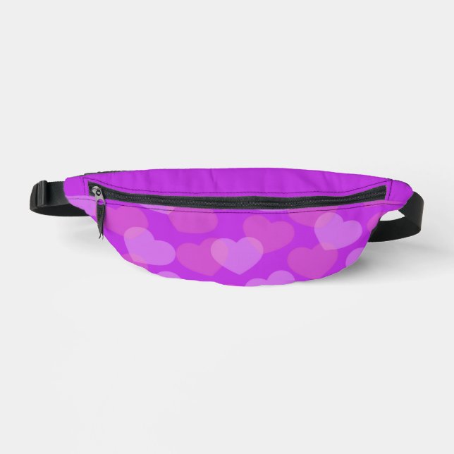 Bold Pink Hearts Fanny Pack (Front)