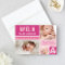 Bold Pink Modern Colour Block Baby Girl Birth