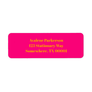 Bold Pink Orange Birthday Celebration Address