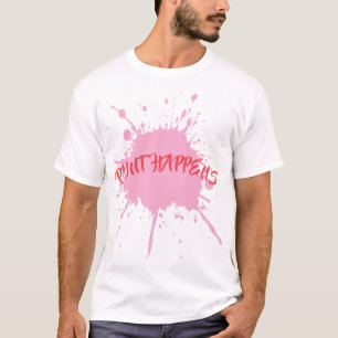 Bold Pink Paint Splatter T-Shirt