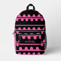 Bold Pink Polka Line Modern Geometric Pattern