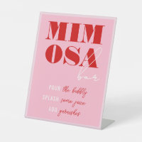Bold Pink & Red Bachelorette Weekend Mimosa Bar