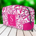 Bold pink Spanish talavera bridesmaid gifts Dopp Kit<br><div class="desc">Hot Pink magenta Spanish Mexican Talavera tiles elegant bridal shower bridal party favours personalised monogram dopp bag bridesmaid gifts,   vibrant bold colours modern bridesmaid gifts</div>