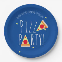 Bold Pizza Birthday Party Restaurant Blue
