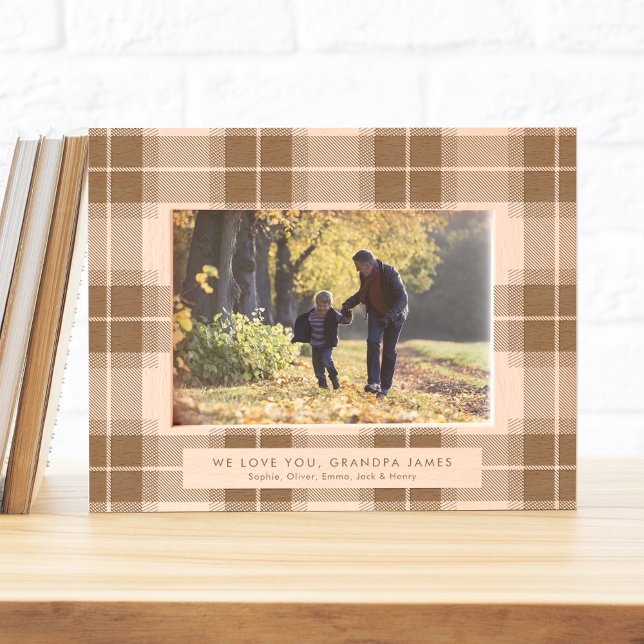 Bold plaid simple custom text etched frames (Creator Uploaded)