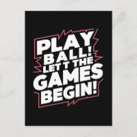 Bold Play Ball Sports Quote Art