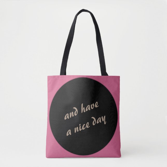 Bold Polka Dot any Colour any Text Tote Bag (Front)