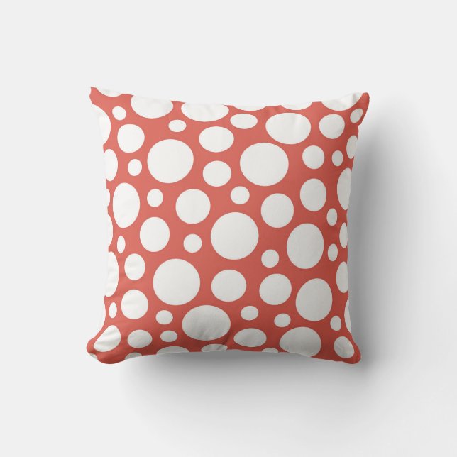 Bold Polka Dot Pattern Cushion (Front)