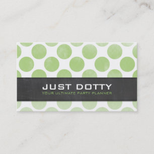 BOLD polka dots chalkboard ombre watercolor green Business Card