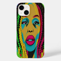 Bold Pop Art African American Woman With Locs