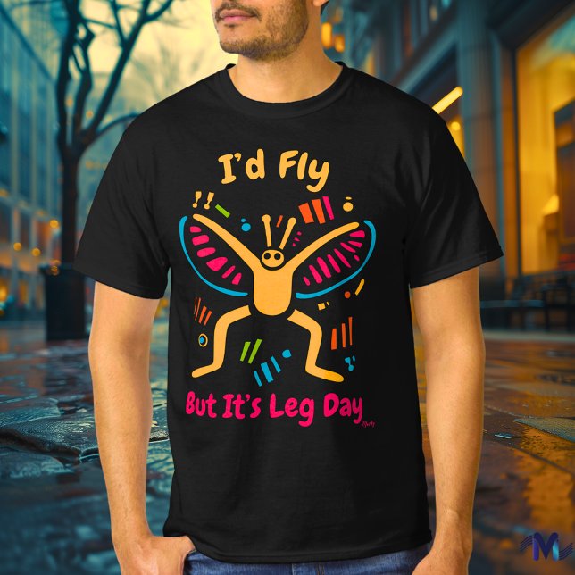 Bold Pop Art Butterfly Gym T-Shirt (Creator Uploaded)