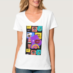 Bold Pop Art Explosion Retro Comic Style T-Shirt