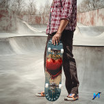 Bold Pop Art Heart & Comic Effects, Retro Graffiti Skateboard<br><div class="desc">This skateboard deck showcases a powerful pop-art heart with explosive comic-style words,  combining retro graffiti elements with vibrant energy. Ideal for skaters with a rebellious edge,  this deck adds a dynamic,  high-impact style to any ride.</div>