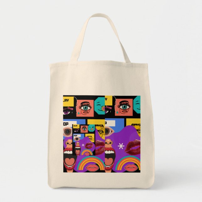 Bold Pop Art | Retro Comic Style mug Tote Bag (Front)