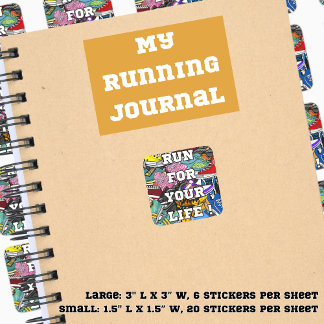 Bold Pop Art Runner Jogger Square Sticker