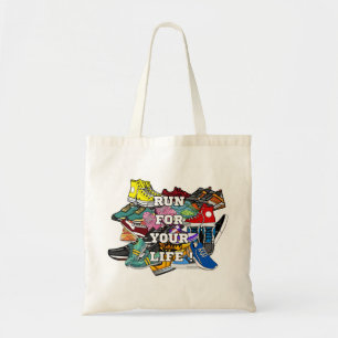 Bold Pop Art Runner Jogger Tote Bag