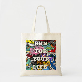 Bold Pop Art Runner Jogger Tote Bag