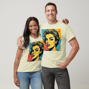 Bold Pop Art Woman Defined T-Shirt