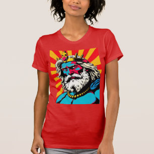 Bold Pop Art Zeus – Colorful Greek God Illustratio T-Shirt
