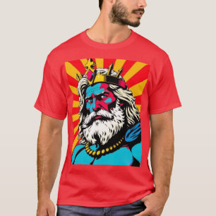 Bold Pop Art Zeus – Colorful Greek God Illustratio T-Shirt