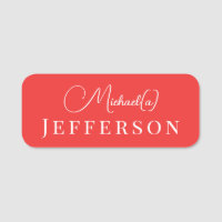 Bold Poppy Red Elegant Handwritten Business