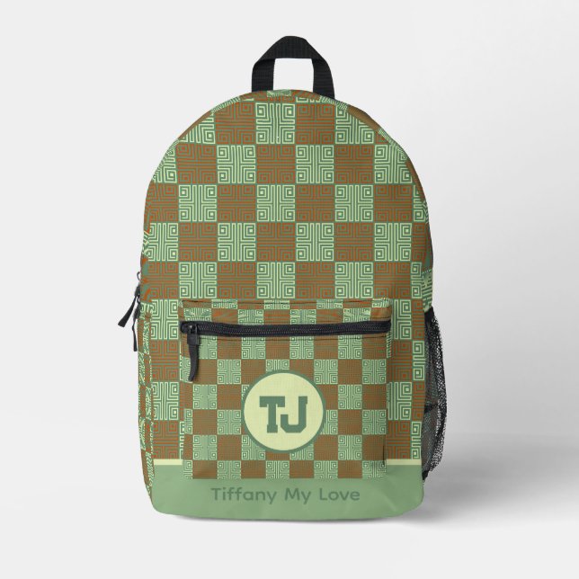 Bold Preschool Basketball Personalised Sports Back Printed Backpack (Front)