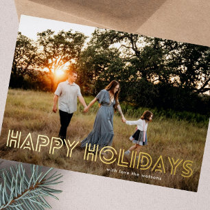 Bold Pressed Outlined GOLD Photo Elegant Happy