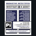 Bold Private Eye, Private Detective Investigator Flyer<br><div class="desc">Bold Private Eye,  Private Detective Investigator Flyer by The Business Card Store.</div>
