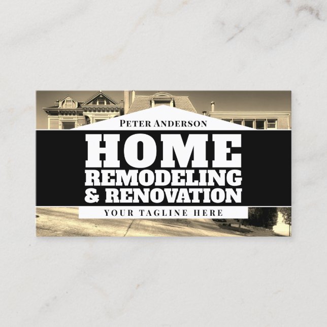 Bold professional homes inspired  business card (Front)