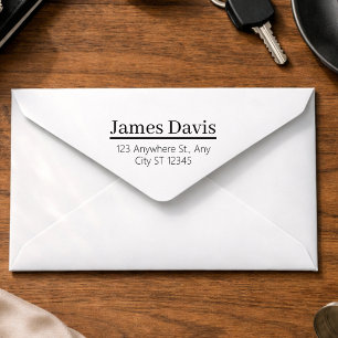 Bold Professional Serif Address Stamp