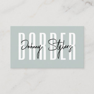Bold professional urban barber business card
