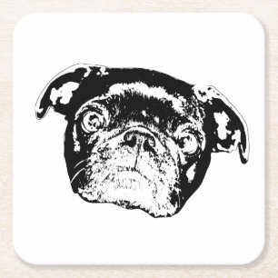Bold Pug Line Coaster