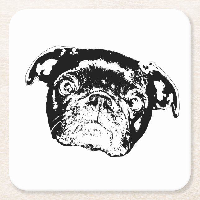 Bold Pug Line Coaster (Front)