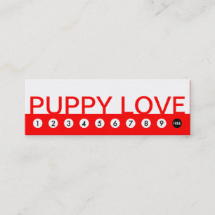 bold PUPPY LOVE customer loyalty Card