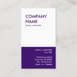 bold purple business card