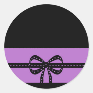 bold purple classic round sticker