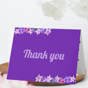 Bold Purple Petunia Thank You Card