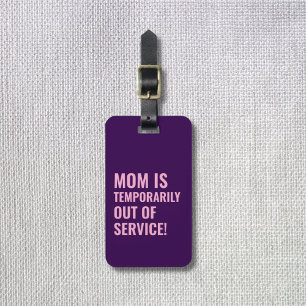 Bold Purple Pink Mum Gift  Luggage Tag