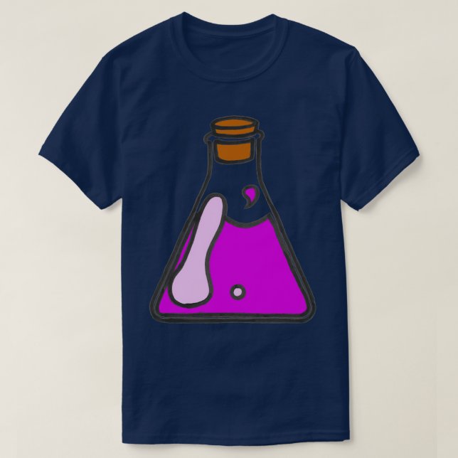 Bold purple potion in a conical flask T-Shirt (Design Front)
