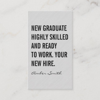 Bold Quote Grey Texture Business Card