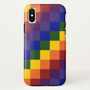 Bold Rainbow Chequerboard Pattern Case-Mate iPhone Case