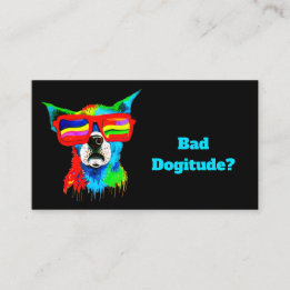 Bold Rainbow Dog Custom Dog Trainer Business Card
