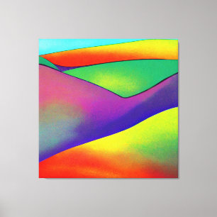 Bold Rainbow Hills Canvas Print