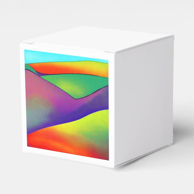 Bold Rainbow Hills Favour Box (Front Side)