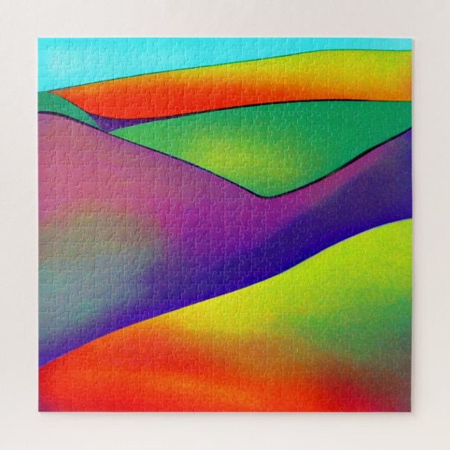 Bold Rainbow Hills Jigsaw Puzzle (Vertical)