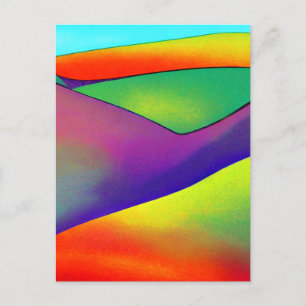 Bold Rainbow Hills Postcard